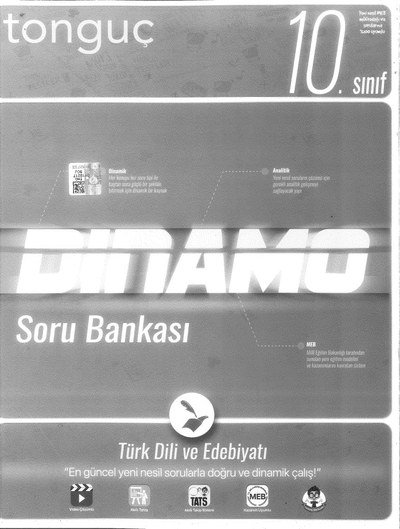 DİNAMO SORU BANKASI TÜRK DİLİ VE EDEBİYATI Fotokopi GO - Tüm Sınavlarda Daha İleriye