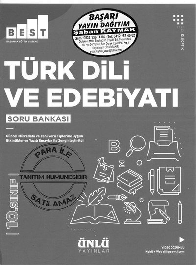 TÜRK DİLİ VE EDEBİYATI SORU BANKASI Fotokopi GO - Tüm Sınavlarda Daha İleriye