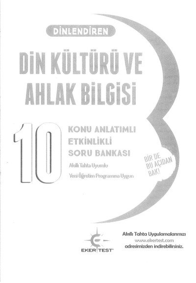 DİN KÜLTÜRÜ VE AHLAK BİLGİSİ KONU ANLATIMLI ETKİNLİKLİ SORU BANKASI Fotokopi GO - Tüm Sınavlarda Daha İleriye