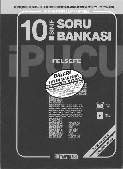 SORU BANKASI FELSEFE Fotokopi GO - Tüm Sınavlarda Daha İleriye