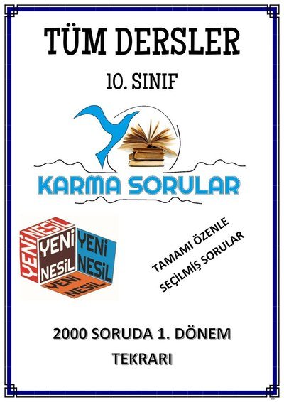 TÜM DERSLER 2000 SORUDA 1. DÖNEM TEKRARI Fotokopi GO - Tüm Sınavlarda Daha İleriye