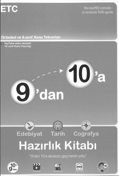 9'DAN 10'A HAZIRLIK KİTABI ETC Fotokopi GO - Tüm Sınavlarda Daha İleriye