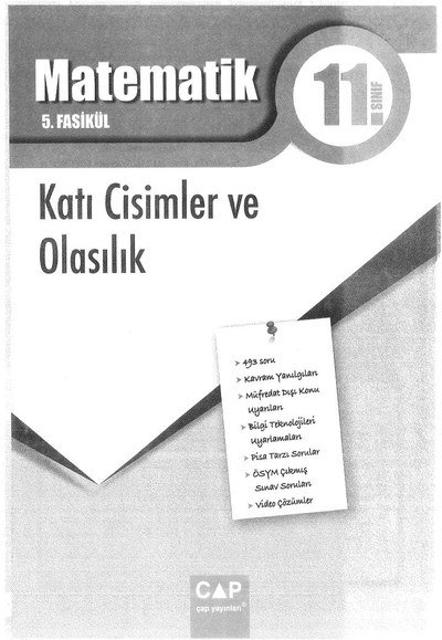 MATEMATİK 5. FASİKÜL KATI CİSİMLER VE OLASILIK Fotokopi GO - Tüm Sınavlarda Daha İleriye