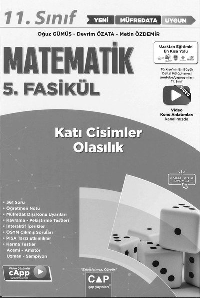 MATEMATİK 5. FASİKÜL KATI CİSİMLER VE OLASILIK Fotokopi GO - Tüm Sınavlarda Daha İleriye