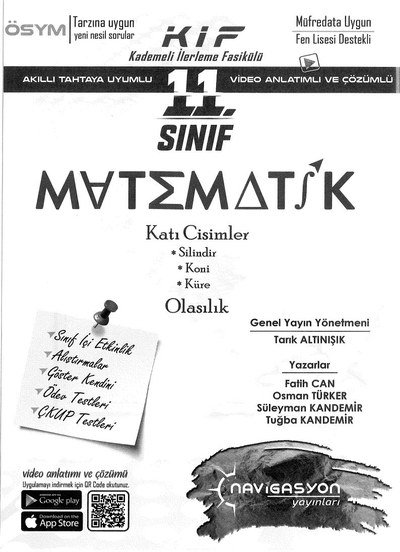 MATEMATİK KATI CİSİMLER OLASILIK Fotokopi GO - Tüm Sınavlarda Daha İleriye