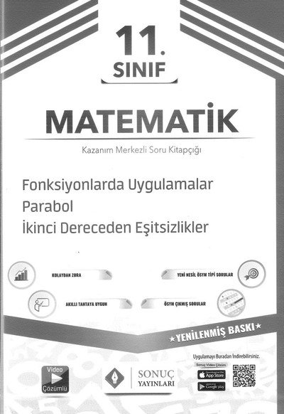 MATEMATİK SORU KİTAPÇIĞI FONKSİYONLARDA UYGULAMALAR PARABOL 2. DERECEDEN EŞİTSİZLİKLER Fotokopi GO - Tüm Sınavlarda Daha İleriye