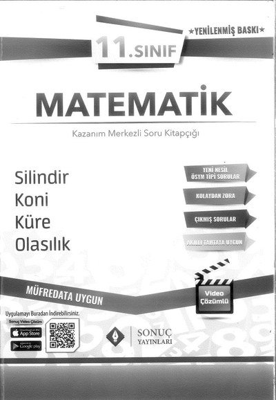 MATEMATİK SORU KİTAPÇIĞI SİLİNMDİR KONİ KÜRE OLASILIK Fotokopi GO - Tüm Sınavlarda Daha İleriye