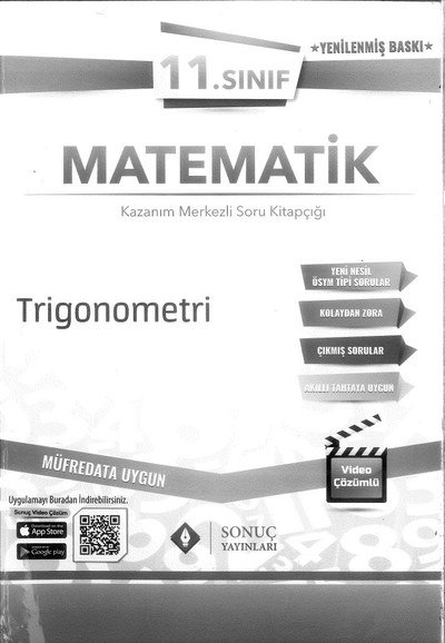 MATEMATİK SORU KİTAPÇIĞI TRİGONOMETRİ Fotokopi GO - Tüm Sınavlarda Daha İleriye