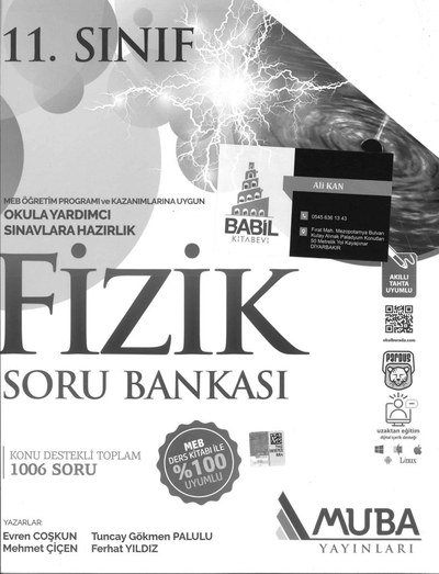 FİZİK SORU BANKASI KONU DESTEKLİ TOPLAM 1006 SORU Fotokopi GO - Tüm Sınavlarda Daha İleriye
