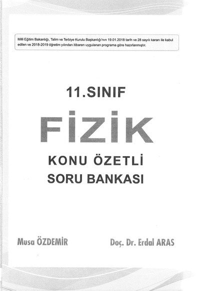 FİZİK KONU ÖZETLİ SORU BANKASI Fotokopi GO - Tüm Sınavlarda Daha İleriye