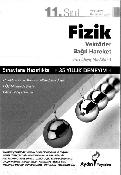 FİZİK VEKTÖRLER BAĞIL HAREKET Fotokopi GO - Tüm Sınavlarda Daha İleriye