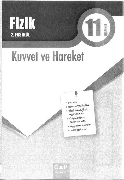 FİZİK 2. FASİKÜL KUVVET VE HAREKET Fotokopi GO - Tüm Sınavlarda Daha İleriye