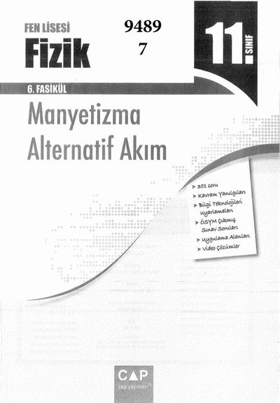 FİZİK 6. FASİKÜL MANYETİZMA ALTERNATİF AKIM Fotokopi GO - Tüm Sınavlarda Daha İleriye