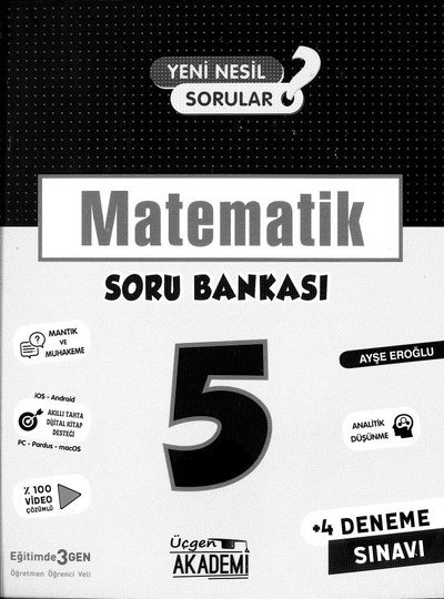 MATEMATİK SORU BANKASI Fotokopi GO - Tüm Sınavlarda Daha İleriye