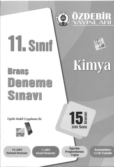 BRANŞ DENEME SINAVI KİMYA 15 DENEME 300 SORU Fotokopi GO - Tüm Sınavlarda Daha İleriye