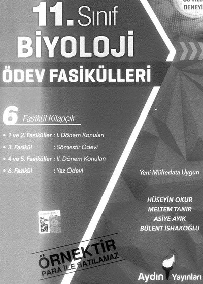 BİYOLOJİ ÖDEV FASİKÜLLERİ 6 FASİKÜL KİTAPÇIK Fotokopi GO - Tüm Sınavlarda Daha İleriye