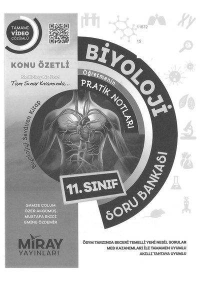 BİYOLOJİ ÖĞRETMENİN PRATİK NOTLARI SORU BANKASI KONU ÖZETLİ Fotokopi GO - Tüm Sınavlarda Daha İleriye