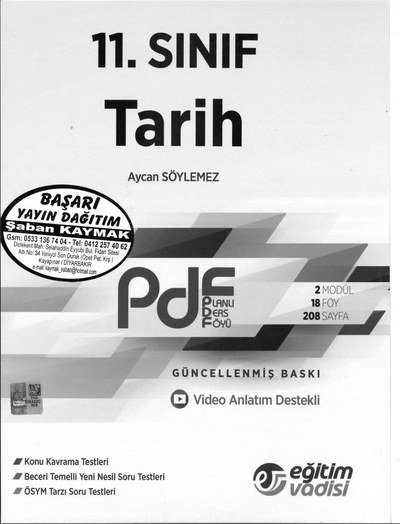 TARİH PLANLI DERS FÖYÜ GÜNCELLENMİŞ BASKI Fotokopi GO - Tüm Sınavlarda Daha İleriye