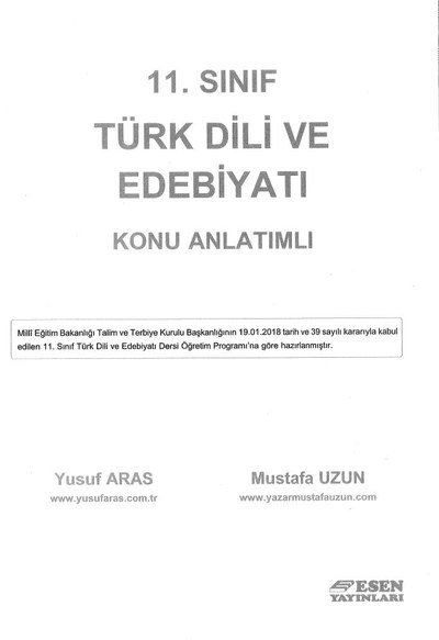 TÜRK DİLİ VE EDEBİYATI KONU ANLATIMLI Fotokopi GO - Tüm Sınavlarda Daha İleriye