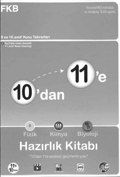 10'DAN 11'E FKB HAZIRLIK KİTABI Fotokopi GO - Tüm Sınavlarda Daha İleriye