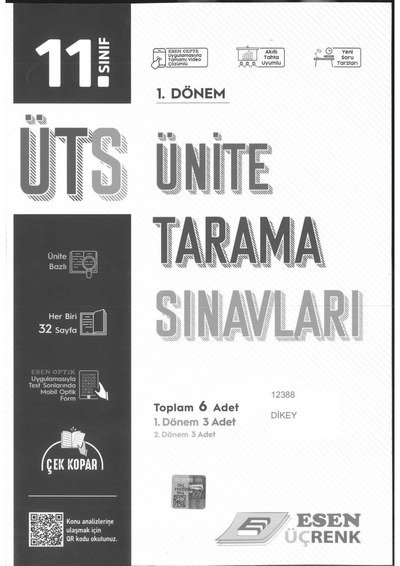 ÜNİTE TARAMA SINAVLARI 1. DÖNEM TOPLAM 6 ADET Fotokopi GO - Tüm Sınavlarda Daha İleriye