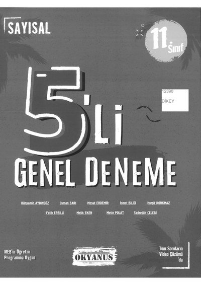 5'Lİ GENEL DENEME Fotokopi GO - Tüm Sınavlarda Daha İleriye