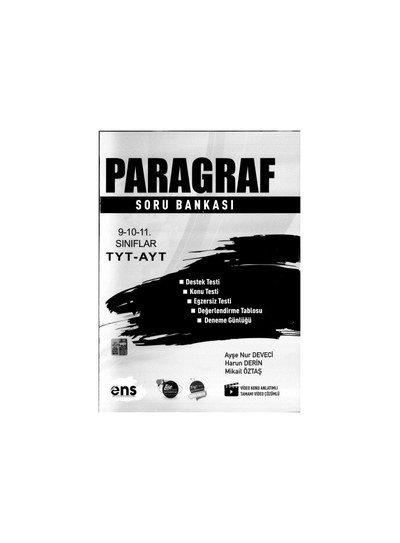PARAGRAF SORU BANKASI TYT AYT Fotokopi GO - Tüm Sınavlarda Daha İleriye