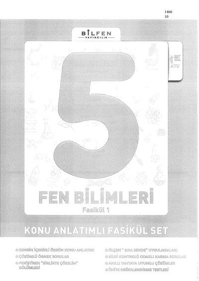 FEN BİLİMLERİ FASİKÜL 1 Fotokopi GO - Tüm Sınavlarda Daha İleriye