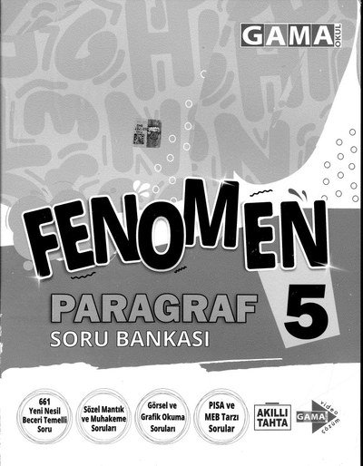 FENOMEN PARAGRAF SORU BANKASI Fotokopi GO - Tüm Sınavlarda Daha İleriye