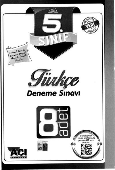 TÜRKÇE DENEME SINAVI 8 ADET Fotokopi GO - Tüm Sınavlarda Daha İleriye
