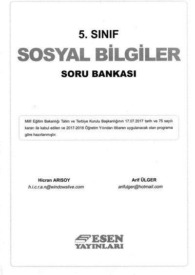 SOSYAL BİLGİLER SORU BANKASI Fotokopi GO - Tüm Sınavlarda Daha İleriye