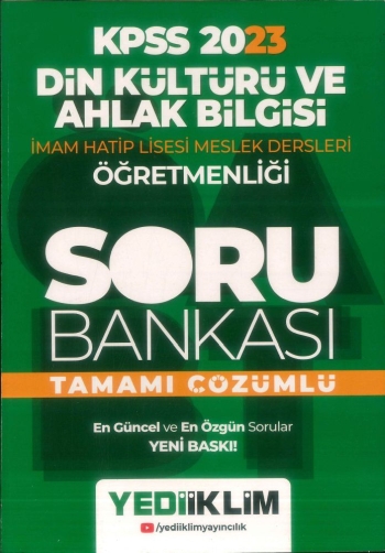 DİN KÜLTÜRÜ VE AHLAK BİLGİSİ ÖĞRETMENLİĞİ (İMAM HATİP LİSESİ MESLEK DERSLERİ) TAMAMI ÇÖZÜMLÜ SORU BANKASI Fotokopi GO - Tüm Sınavlarda Daha İleriye