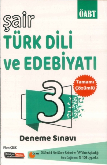 ŞAİR TÜRK DİLİ VE EDEBİYATI 3 DENEME TAMAMI ÇÖZÜMLÜ Fotokopi GO - Tüm Sınavlarda Daha İleriye
