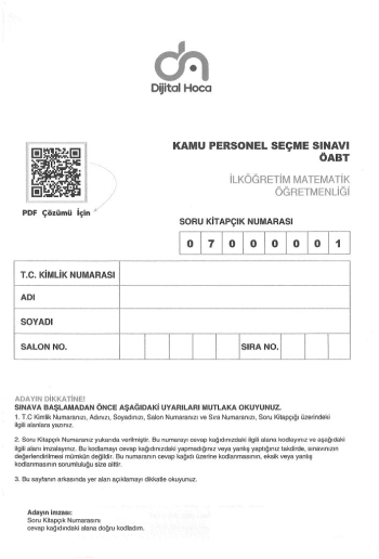 İLKÖĞRETİM MATEMATİK ÖĞRETMENLİĞİ Fotokopi GO - Tüm Sınavlarda Daha İleriye
