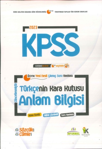 TÜRKÇENİN KARA KUTUSU ANLAM BİLGİSİ Fotokopi GO - Tüm Sınavlarda Daha İleriye