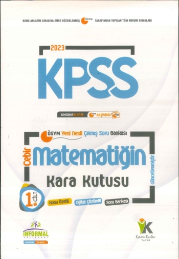 MATEMATİĞİN KARA KUTUSU (CEBİR) CİLT 1 Fotokopi GO - Tüm Sınavlarda Daha İleriye