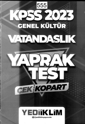VATANDAŞLIK ÇEK KOPART YAPRAK TEST Fotokopi GO - Tüm Sınavlarda Daha İleriye