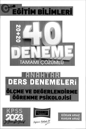 ANAHTAR 40 DENEME ÖLÇME DEĞER. ÖĞRENME PSİKOLOJİSİ Fotokopi GO - Tüm Sınavlarda Daha İleriye