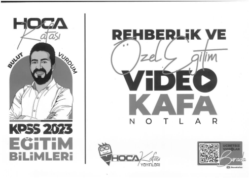 ÖZEL EĞİTİM VİDEO KAFA NOTLAR Fotokopi GO - Tüm Sınavlarda Daha İleriye