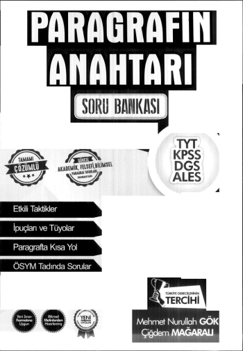 PARAGRAFIN ANAHTARI SORU BANKASI Fotokopi GO - Tüm Sınavlarda Daha İleriye