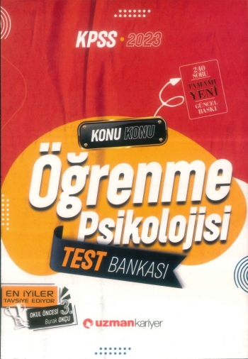 ÖĞRENME PSİKOLOJİSİ TEST BANKASI KONU KONU Fotokopi GO - Tüm Sınavlarda Daha İleriye
