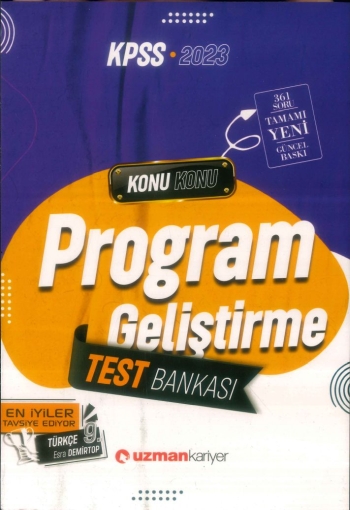 PROGRAM GELİŞTİRME TEST BANKASI KONU KONU Fotokopi GO - Tüm Sınavlarda Daha İleriye
