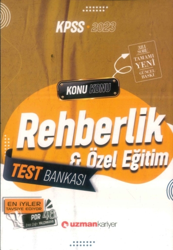 REHBERLİK VE ÖZEL EĞİTİM TEST BANKASI KONU KONU Fotokopi GO - Tüm Sınavlarda Daha İleriye