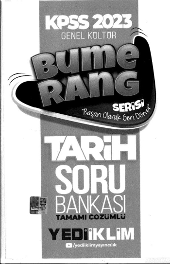 BUMERANG SERİSİ TARİH SORU BANKASI Fotokopi GO - Tüm Sınavlarda Daha İleriye