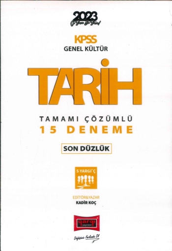 TARİH TAMAMI ÇÖZÜMLÜ 15 DENEME SON DÜZLÜK Fotokopi GO - Tüm Sınavlarda Daha İleriye