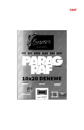BENZERSİZ SERİSİ PARAGRAF 10*20 DENEME Fotokopi GO - Tüm Sınavlarda Daha İleriye