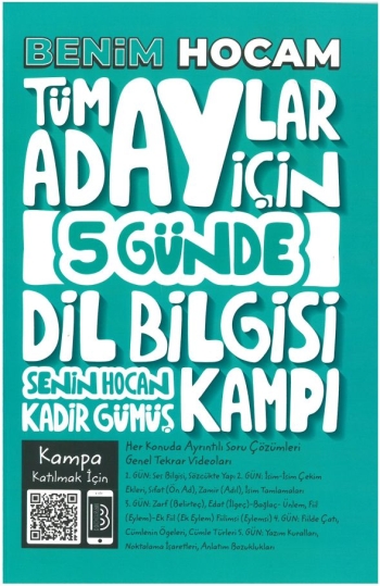 TÜM ADAYLAR İÇİN 5 GÜNDE DİL BİLGİSİ KAMPI Fotokopi GO - Tüm Sınavlarda Daha İleriye
