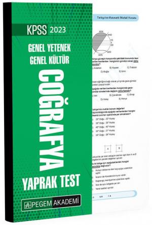 Coğrafya Yaprak Test Fotokopi GO - Tüm Sınavlarda Daha İleriye