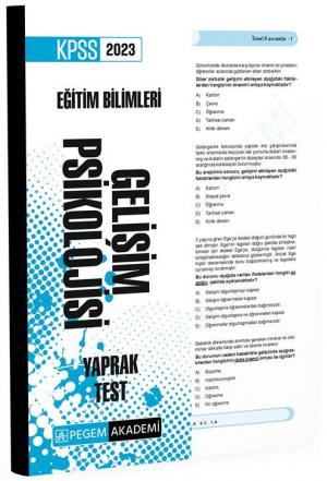 Gelişim Psikolojisi Yaprak Test Fotokopi GO - Tüm Sınavlarda Daha İleriye