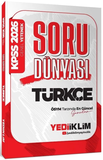 2026 KPSS Genel Yetenek Türkçe Soru Dünyası Yediiklim Yayınları Fotokopi GO - Tüm Sınavlarda Daha İleriye